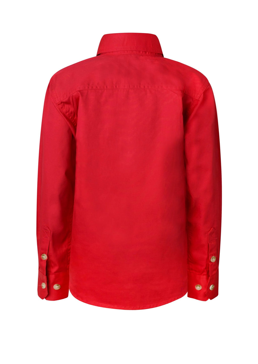 KIDS LIGHTWEIGHT LONG SLEEVE CLOSED FRONT COTTON DRILL SHIRT