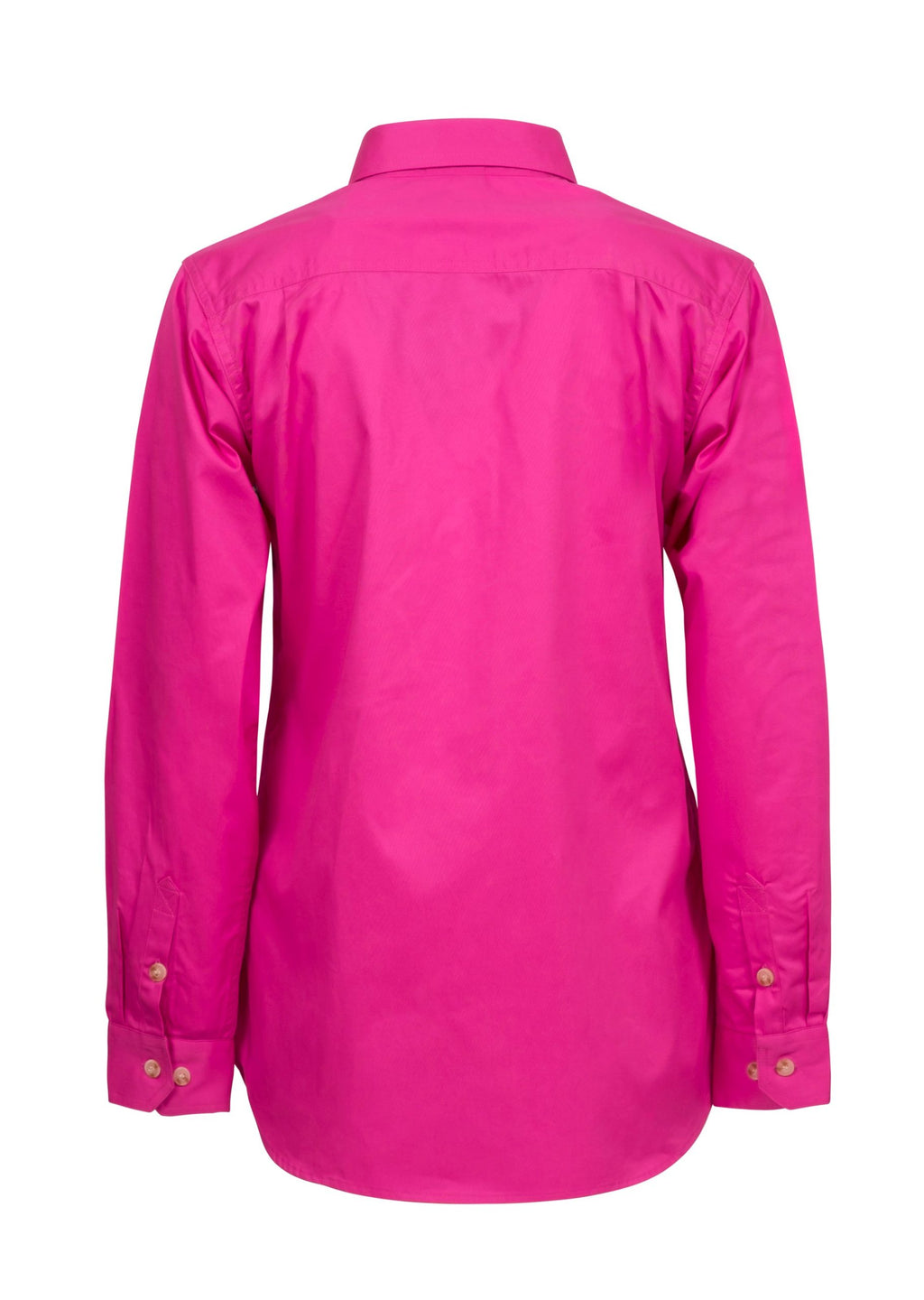 LADIES LIGHTWEIGHT LONG SLEEVE CLOSED FRONT COTTON DRILL SHIRT