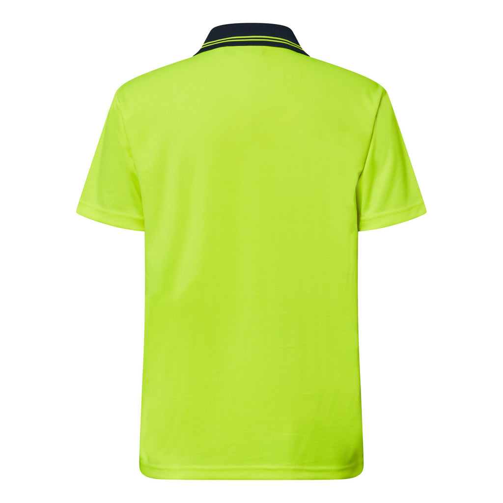 HI VIS SHORT SLEEVE MICROMESH POLO WITH POCKET