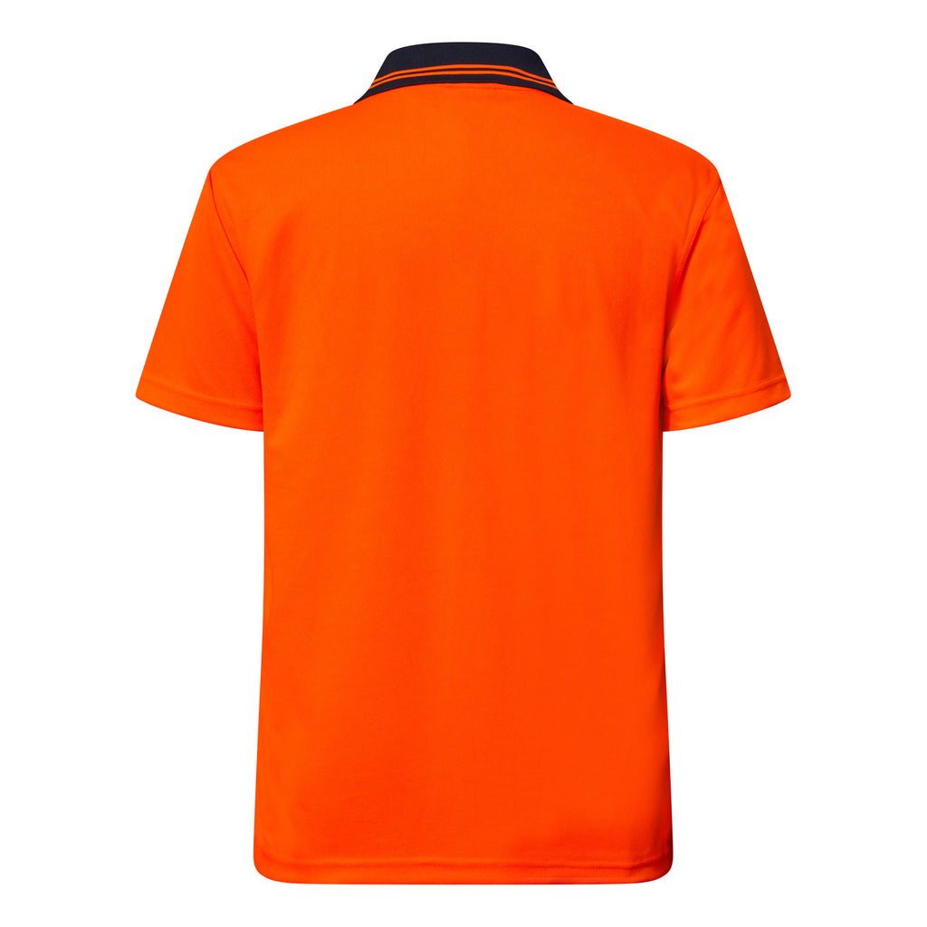 HI VIS SHORT SLEEVE MICROMESH POLO WITH POCKET