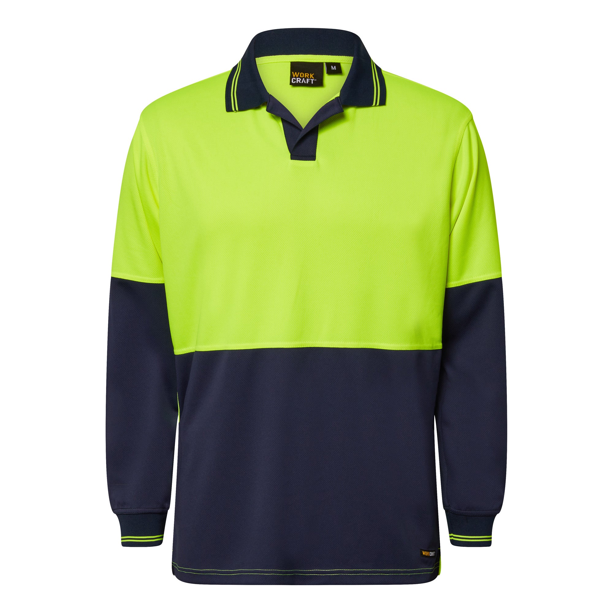 HI VIS LONG SLEEVE FOOD INDUSTRY MICROMESH POLO