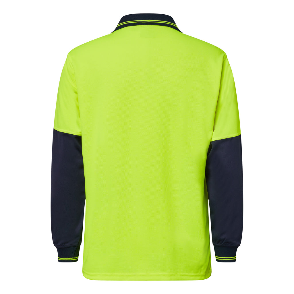 HI VIS LONG SLEEVE FOOD INDUSTRY MICROMESH POLO