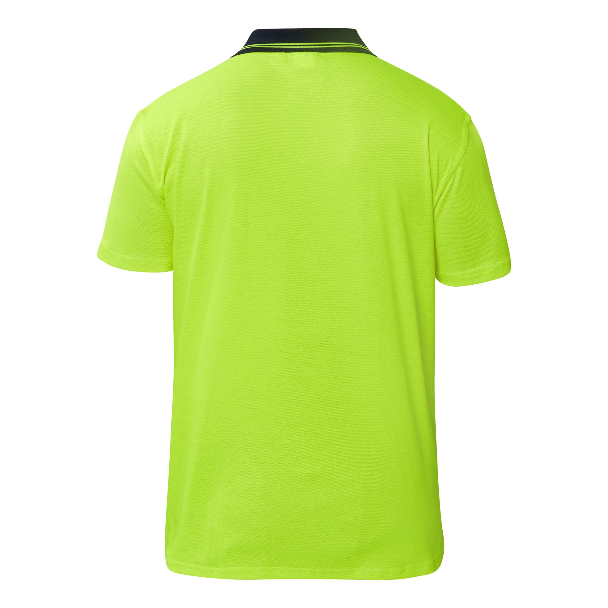 HI VIS SHORT SLEEVE COTTON BACK POLO WITH POCKET