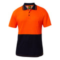 HI VIS SHORT SLEEVE COTTON BACK POLO WITH POCKET
