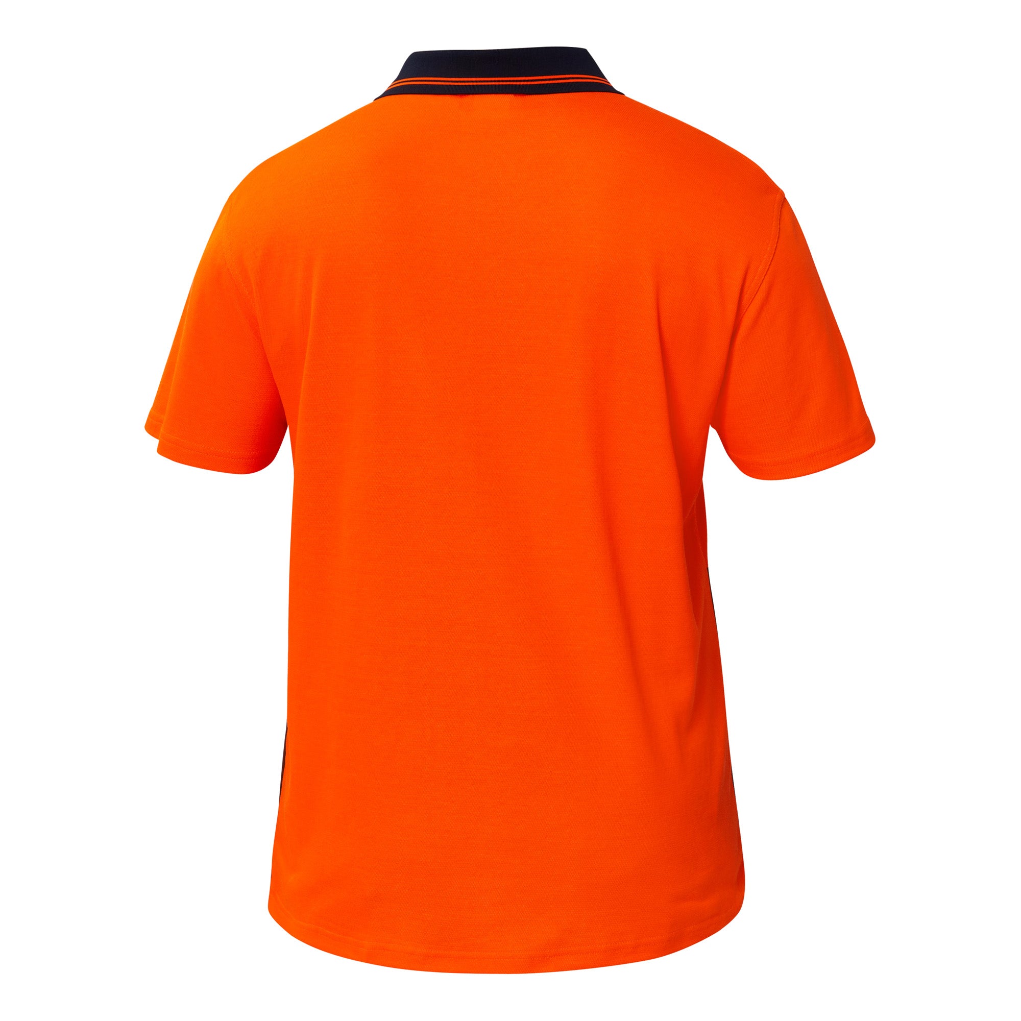 HI VIS SHORT SLEEVE COTTON BACK POLO WITH POCKET