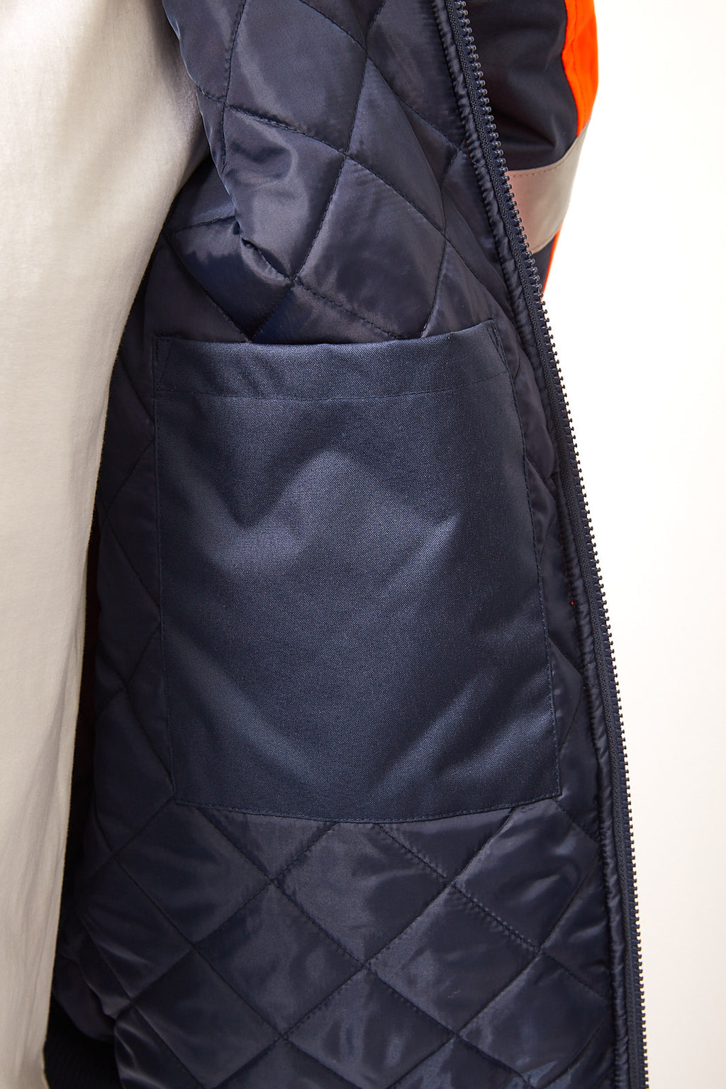 HI VIS REFLECTIVE BOMBER JACKET WITH X PATTERN