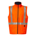 NSW RAIL HI VIS REVERSIBLE FLEECE REFLECTIVE VEST WITH X-PATTERN TAPE