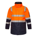 HI VIS 6 IN 1 TWO TONE REFLECTIVE JACKET WITH REMOVABLE SLEEVES