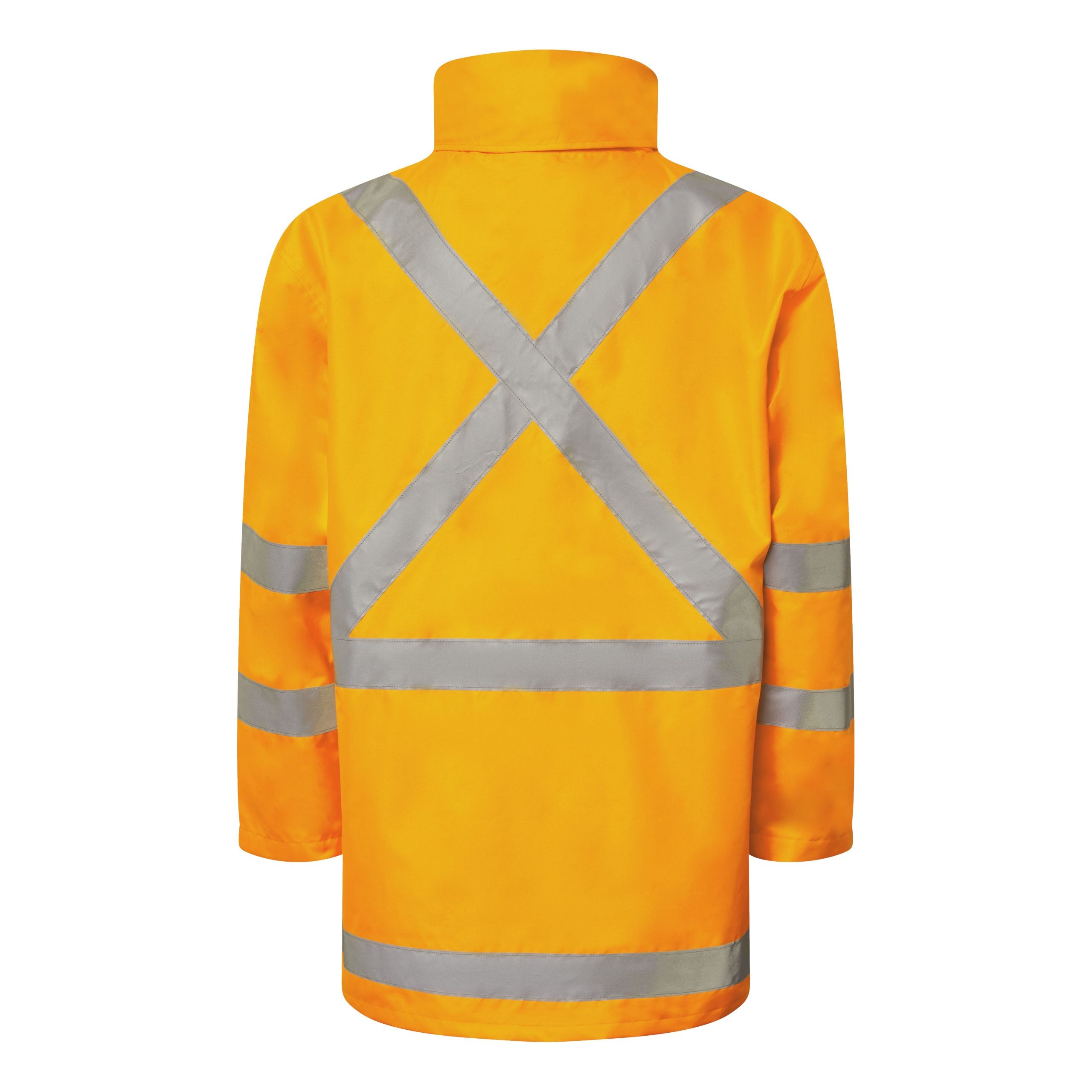 HI VIS 6 IN 1 NSW RAIL X-TAPE JACKET WITH REMOVABLE SLEEVES