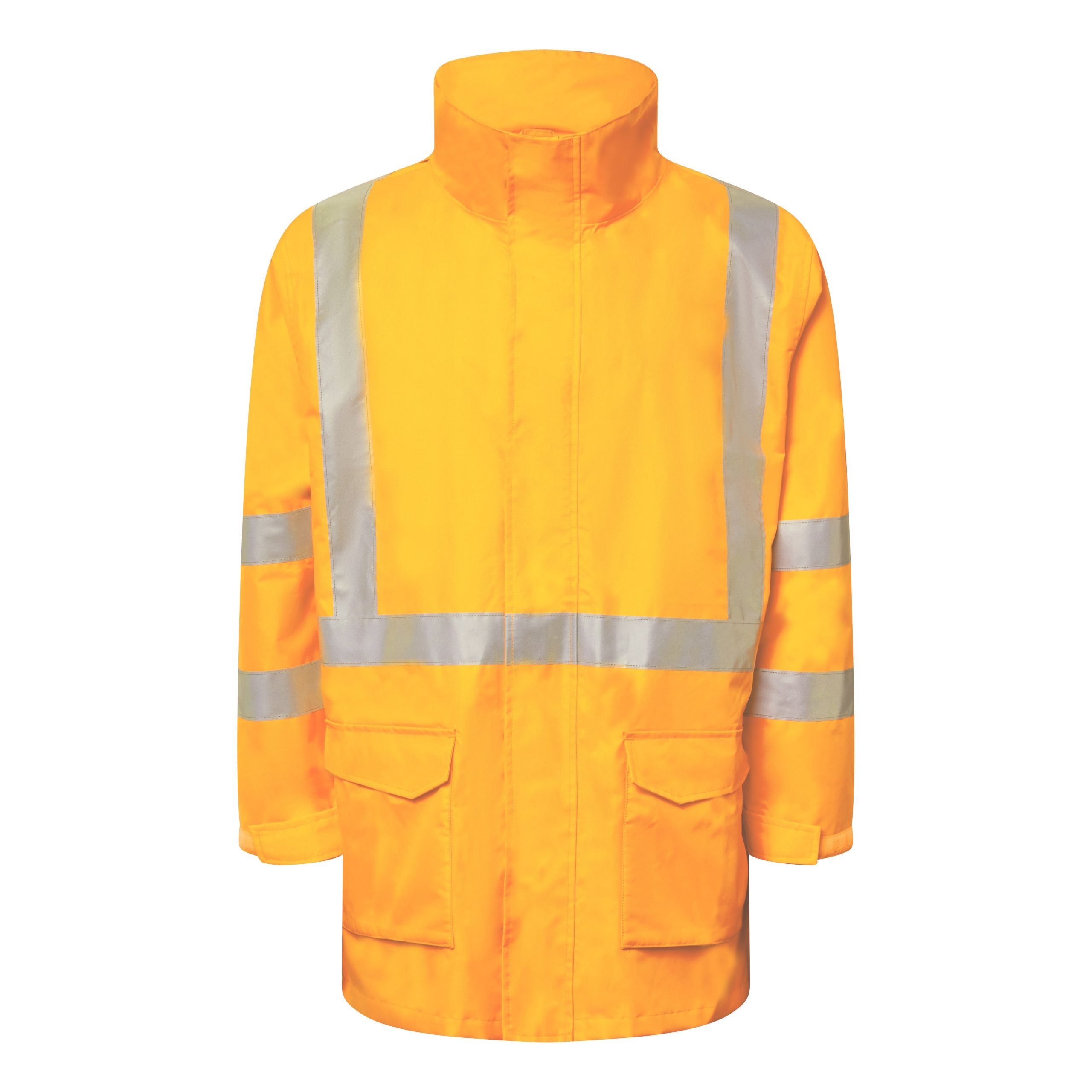HI VIS 6 IN 1 NSW RAIL X-TAPE JACKET WITH REMOVABLE SLEEVES