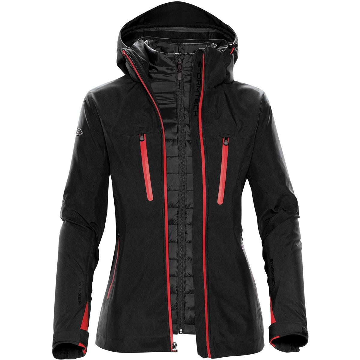 Women's Matrix System Jacket - Black / Bright Red