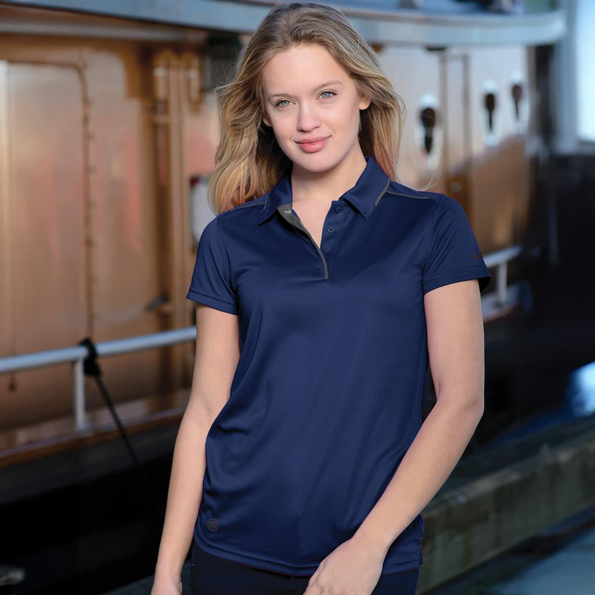 Women's Inertia Sport Polo - Lilac / Black