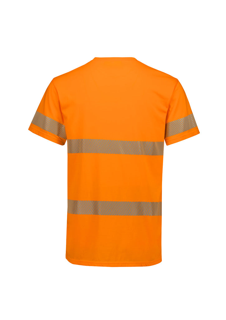 Mens Hi Vis Segmented Tape Cotton Tee