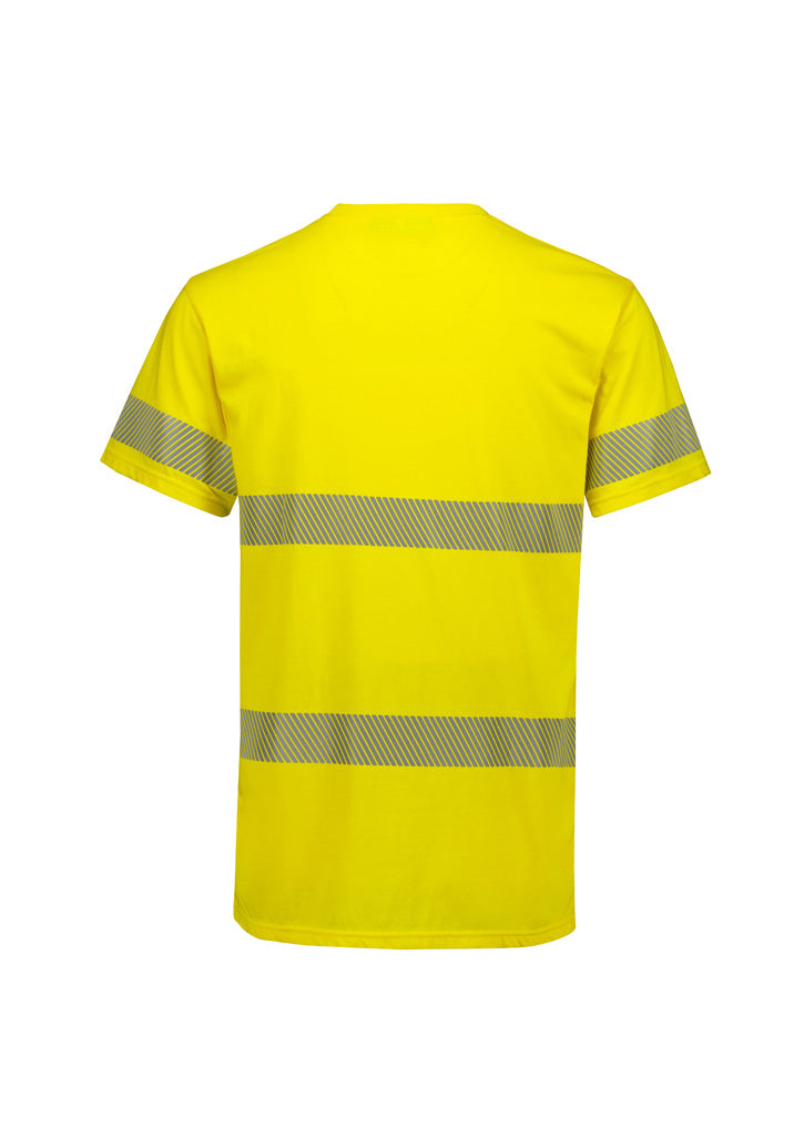 Mens Hi Vis Segmented Tape Cotton Tee