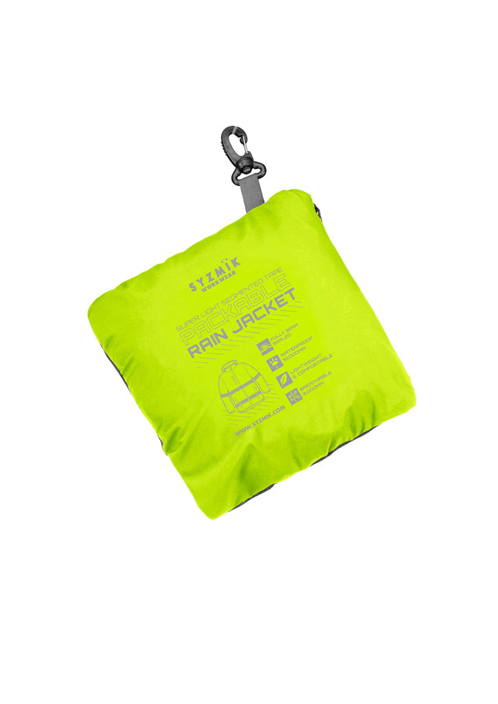 Unisex Super Light Segmented Tape Packable Rain Jacket