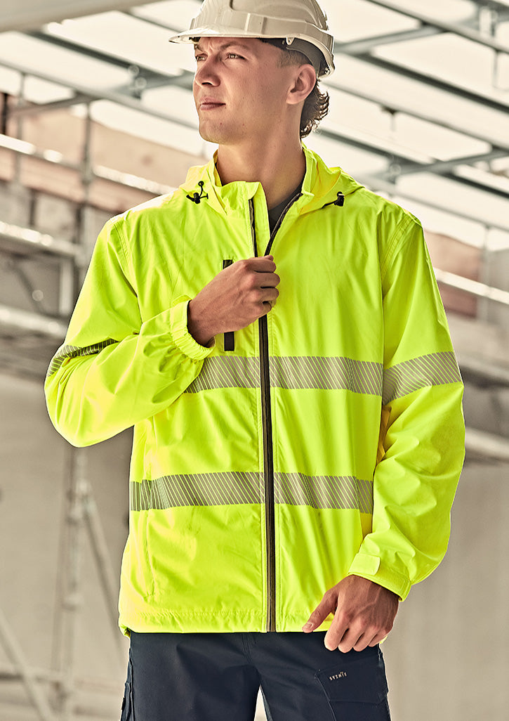Unisex Super Light Segmented Tape Packable Rain Jacket