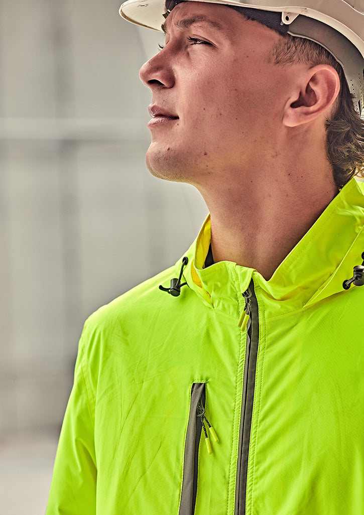 Unisex Super Light Segmented Tape Packable Rain Jacket