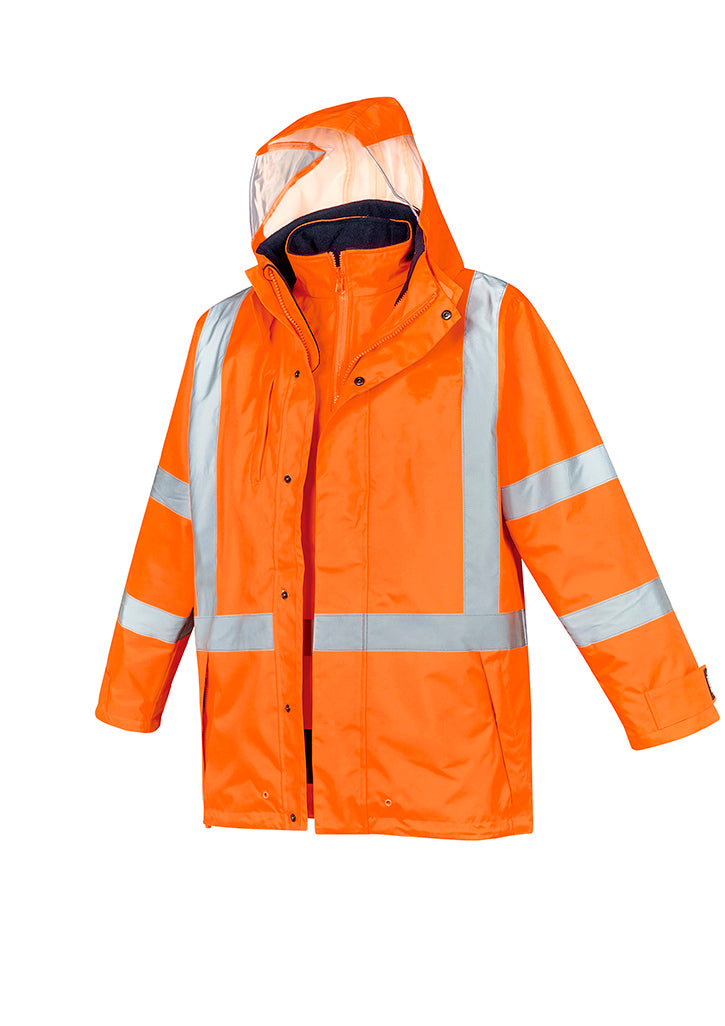 Mens Hi Vis X Back 4 In 1 Waterproof Jacket