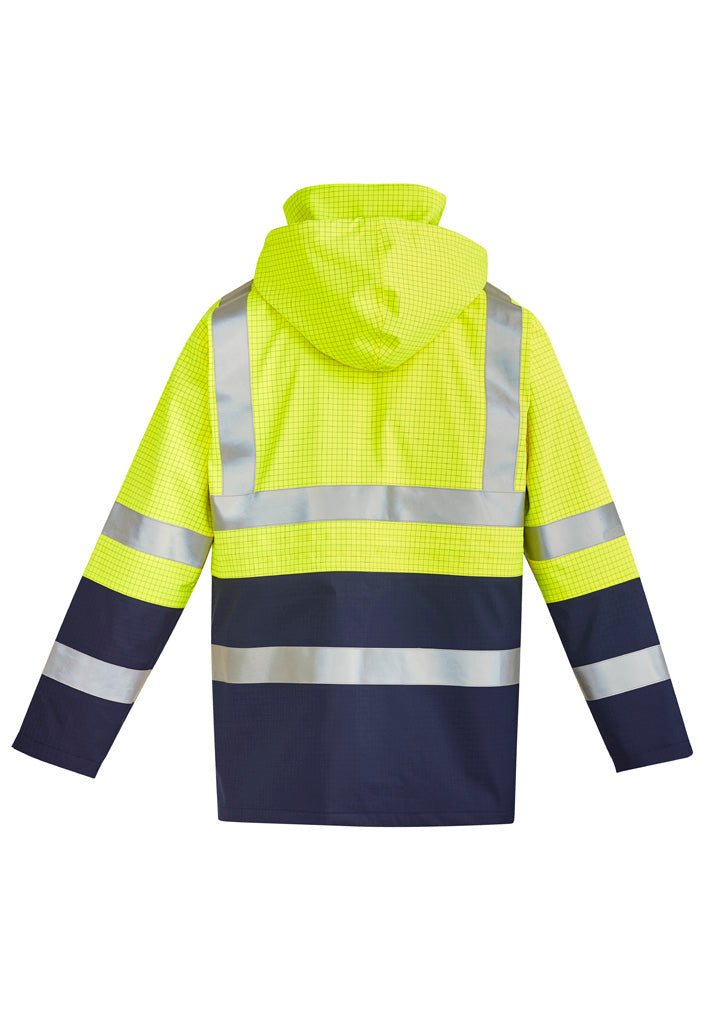 Mens Orange Flame Arc Rated Antistatic Waterproof Jacket