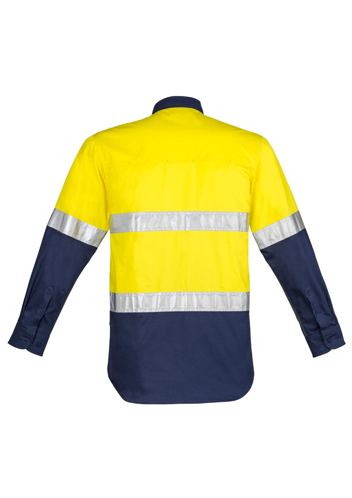 Mens Closed Front Long Sleeve Shirt - Hoop Taped