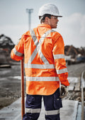 Mens Hi Vis X Back NSW Rail Taped Shirt