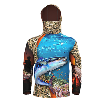 Custom Sublimated Long Sleeve Fishing Hoodie